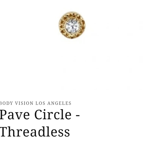 Body Vision Los Angeles Gold Pave Circle Earring
